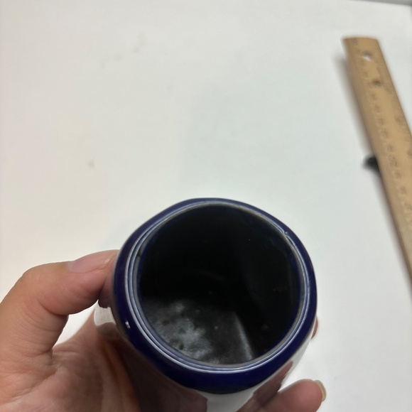 CANADIAN POTTERY CPNP STUDIO ART POTTERY BLUE VASE C.P.N.P. 3" TALL - Picture 6 of 8